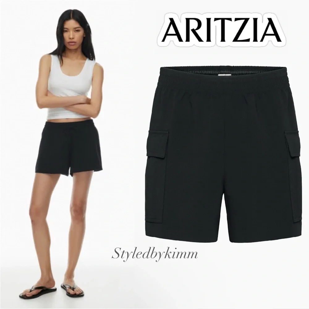 ARITZIA Wilfred Highlight Cargo Short XS Black Shorts New NWT - Picture 1 of 12